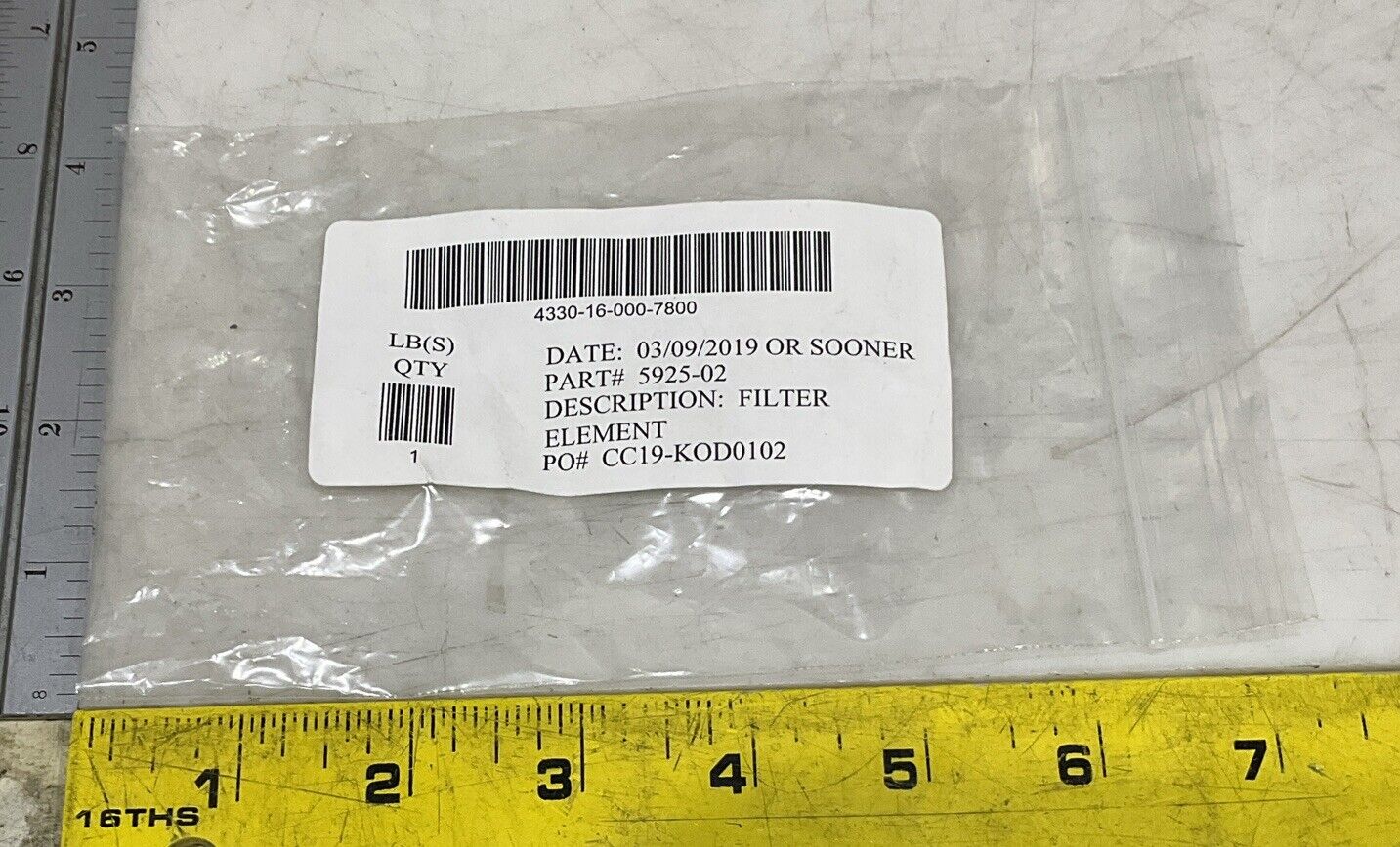 NORGREN 5925-02 FILTER ELEMENT REPLACEMENT LOT OF 4 U3S