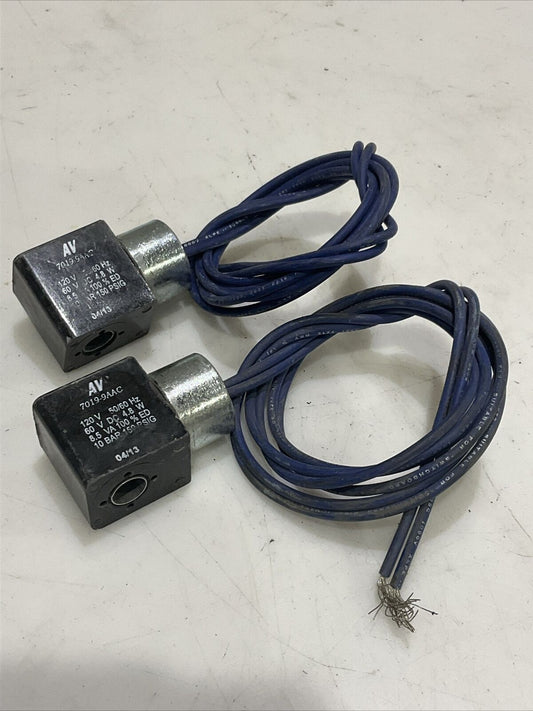 AV 7019-9AAC SOLENOID COIL 120V 50/60 HZ 60V 150 PSIG LOT OF 2
