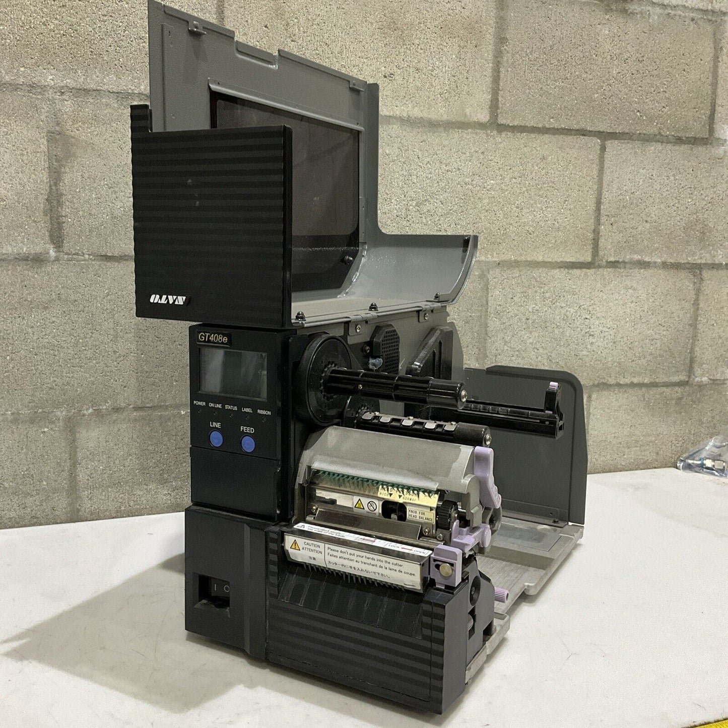 SATO GT408E BAR CODE PRINTER 240V 1.5 A 50/60 HZ U3S