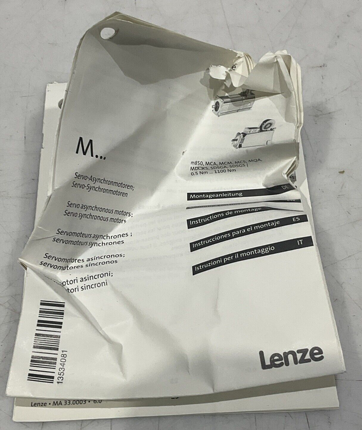 LENZE MCS 06F41LRS0P1-A11N-ST5S00N-R2SU SERVO MOTOR U3S