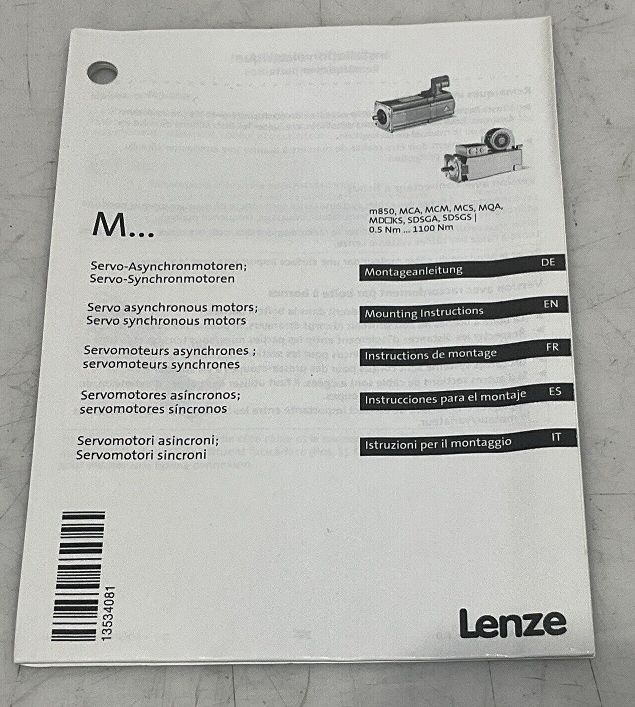 LENZE MCS 06I41LRS0B0-A11N-ST5S00N-R0SU SERVO MOTOR U3S