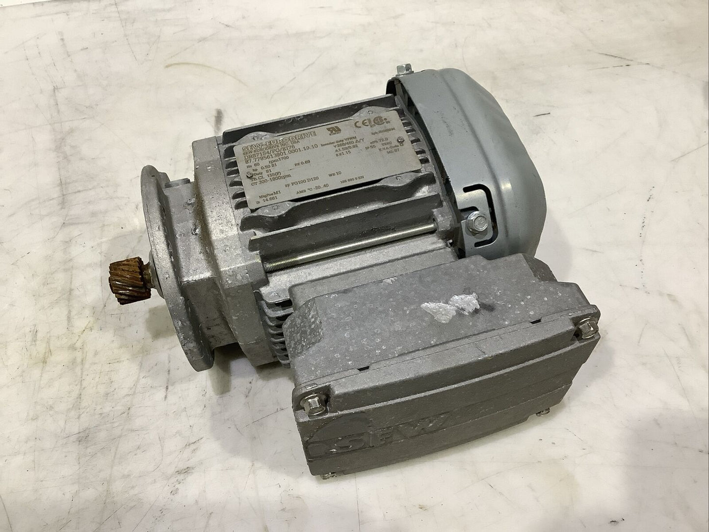 SEW EURODRIVE DRS71S4/FG/EI76 GEARMOTOR 1700RPM 0.5HP 266/460V U4M