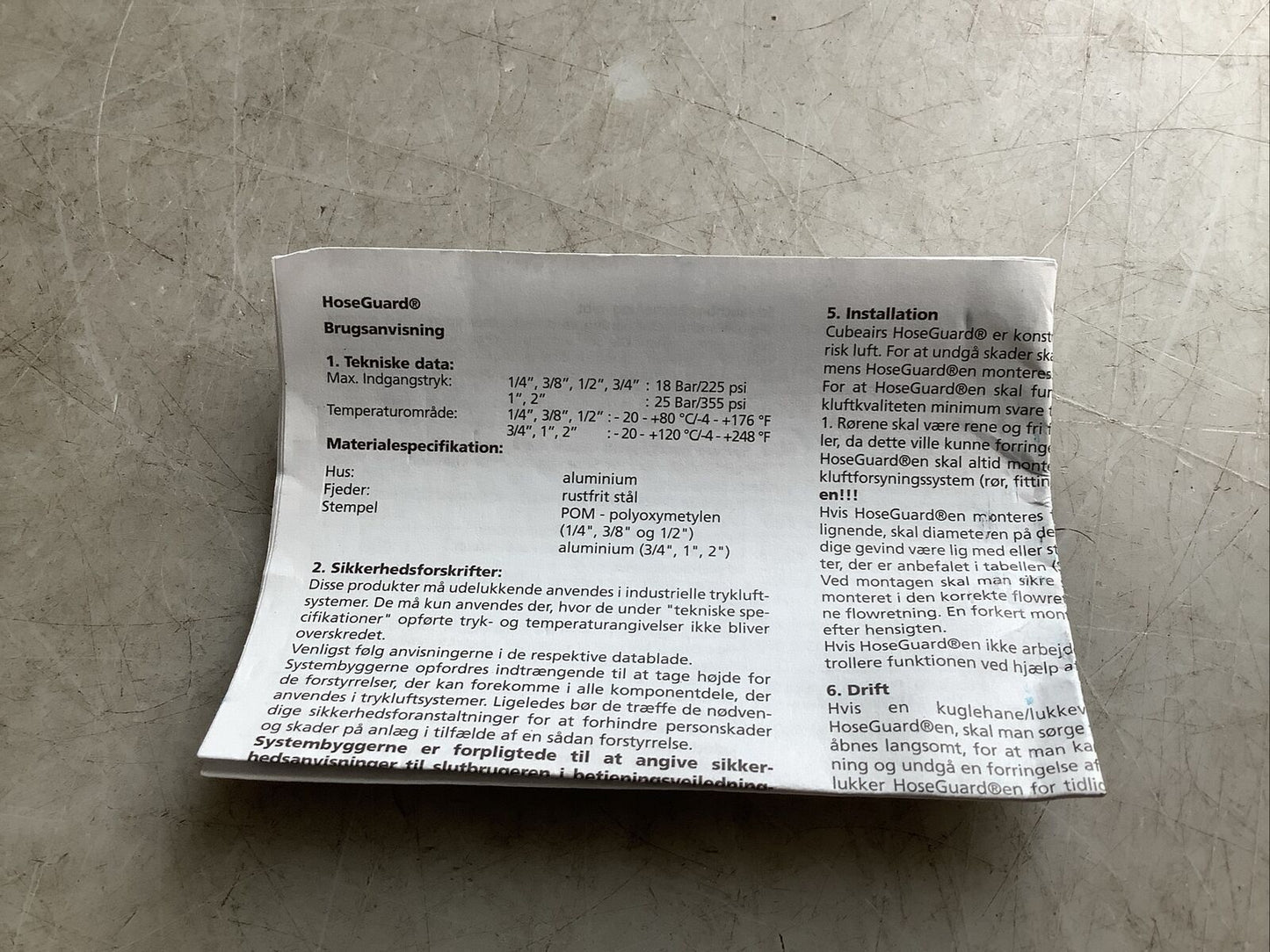 ROSS 1969A6002 HOZE-FUZE SAFETY SHUTOFF VALVE FEMALE 1” NPT U3S