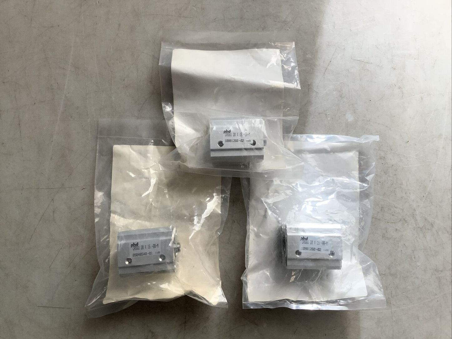 PHD CRS6U20X15-BB-M PNEUMATIC CYLINDER U3S - LOT OF 3