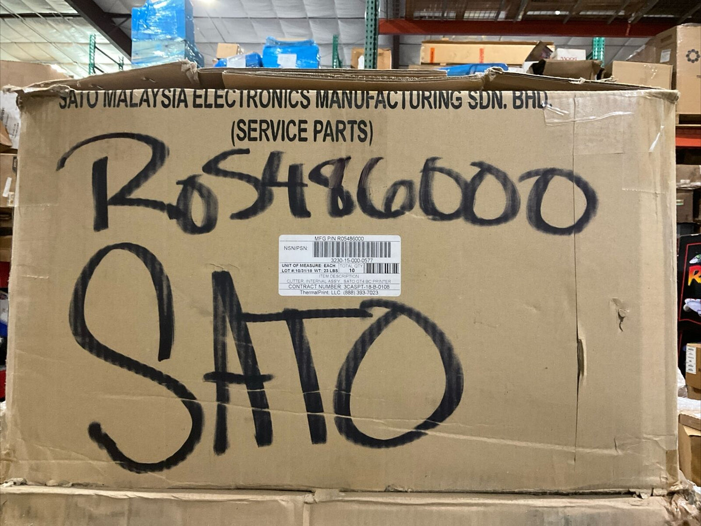 SATO R05486000 CUTTER ASSEMBLY GT4 BC PRINTER 3230-15-000-0577 U3S