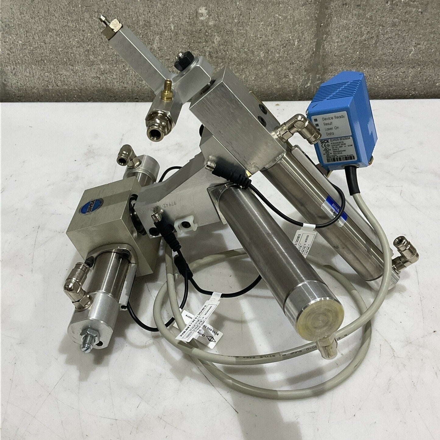 BIMBA SICK PNEUMATIC ROTARY ACTATOR ASSEMBLY CPT-01927-A CLV420-3010S04 U3S