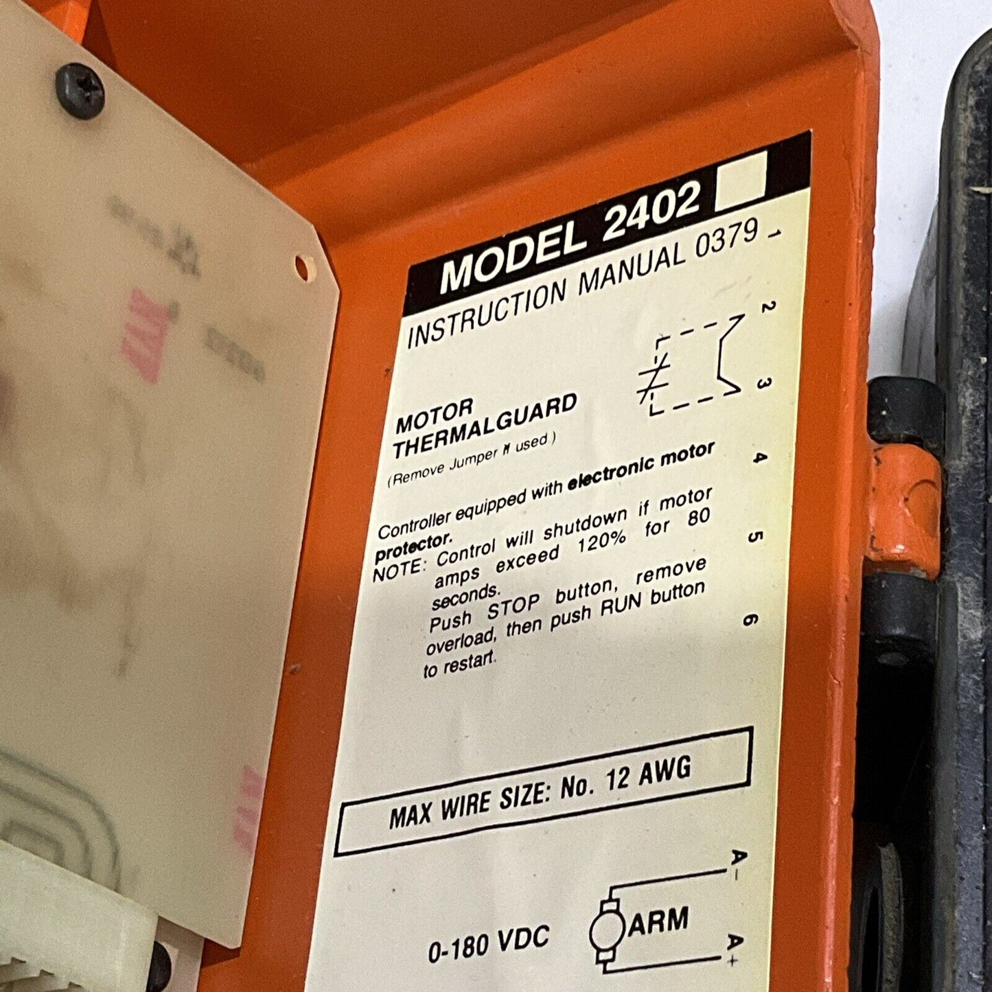 FICOR IMO 2492 2400 MKII DC MOTOR CONTROLS RM6