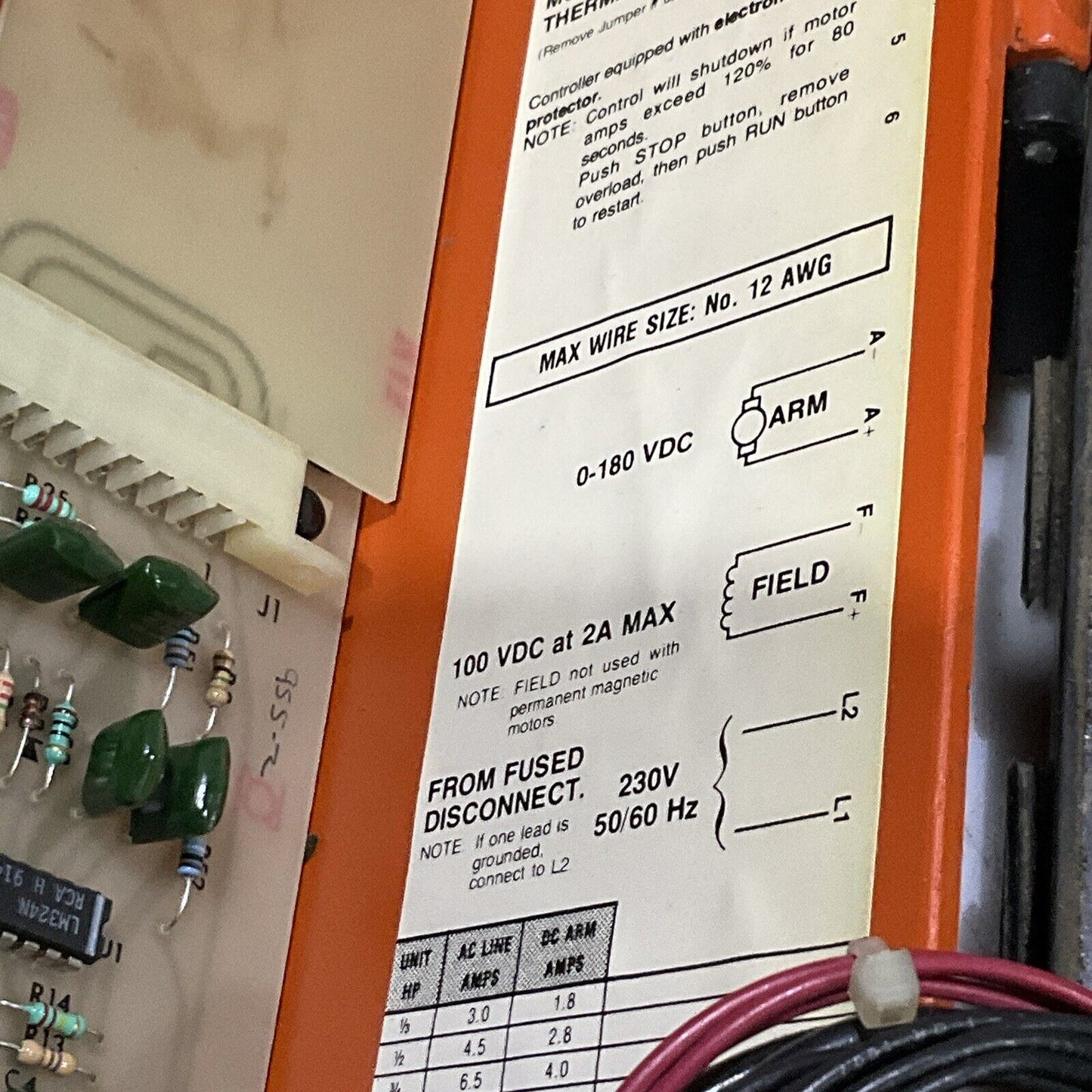 FICOR IMO 2492 2400 MKII DC MOTOR CONTROLS RM6