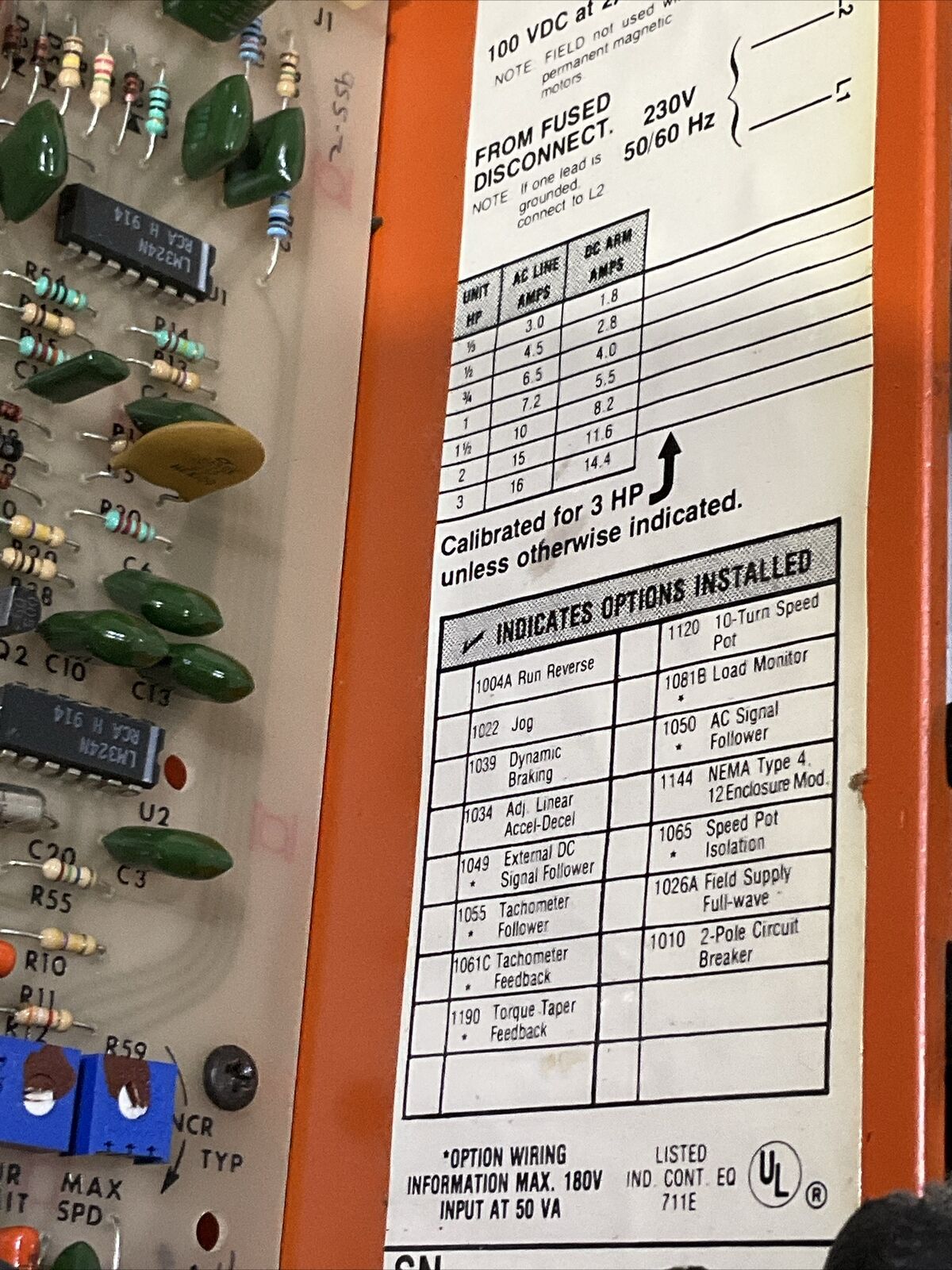 FICOR IMO 2492 2400 MKII DC MOTOR CONTROLS RM6