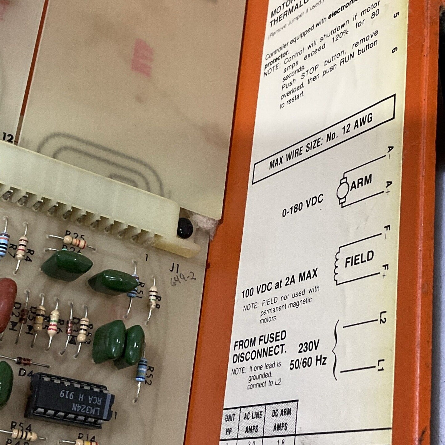 FICOR IMO 2492 2400 MKII DC MOTOR CONTROL RM6