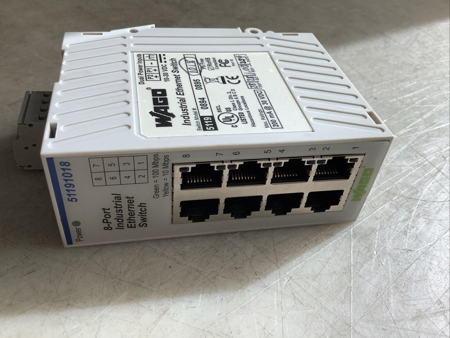 WAGO 51191018 5119-0894-0895-1018 ETHERNET SITCH U3S