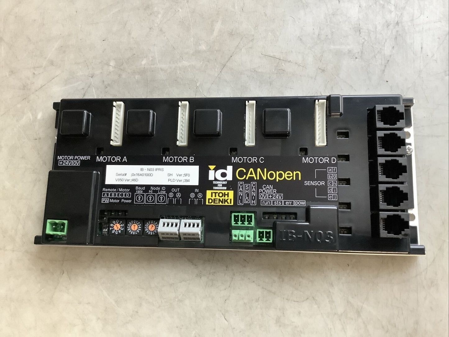 ID ITOH DENKI IB-N03 IPRS CANOPEN MOTOR MODULE U3S