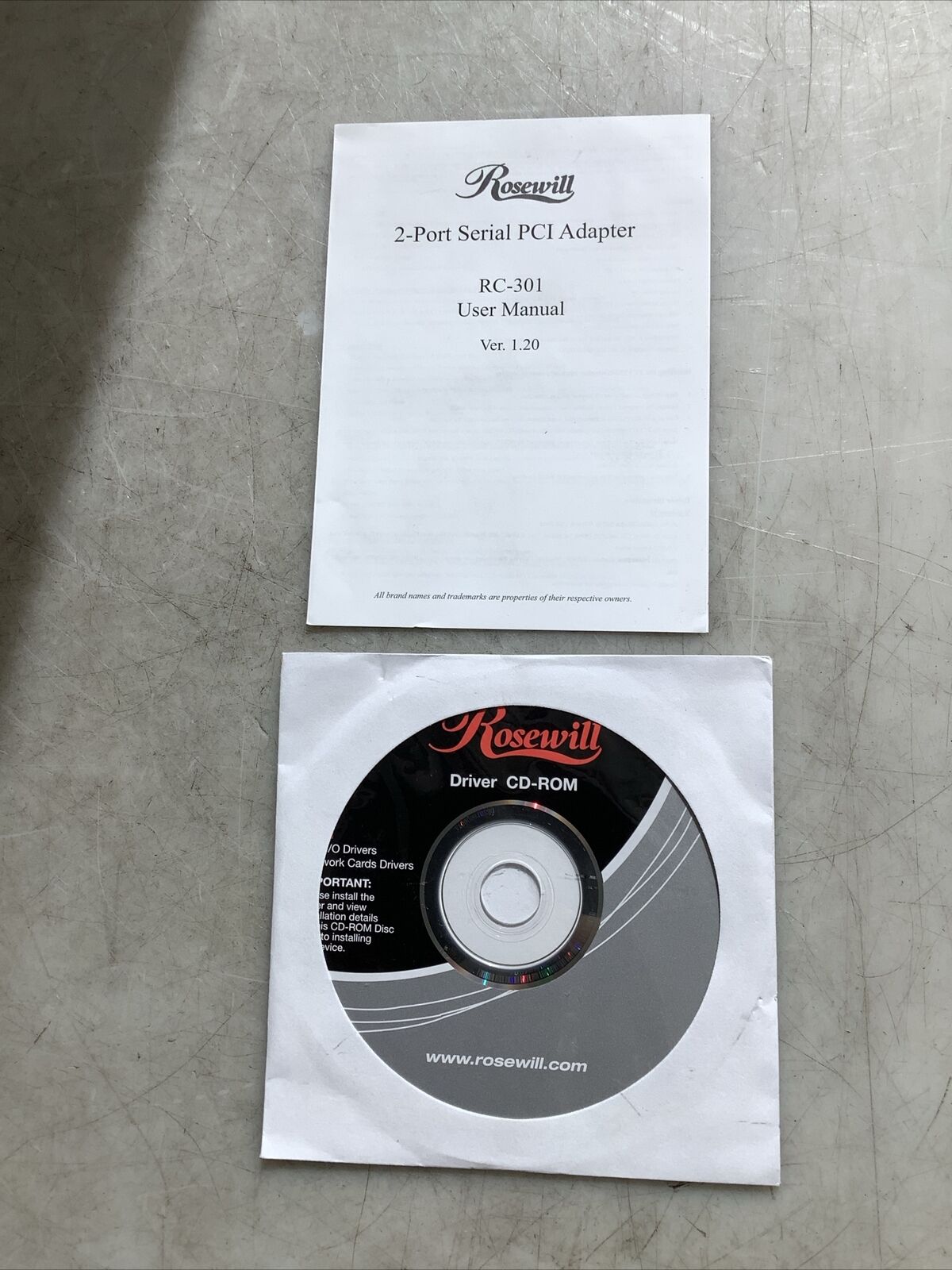 ROSEWILL RC-301 2-PORT SERIAL PCI ADAPTER CARD U3S - LOT OF 2