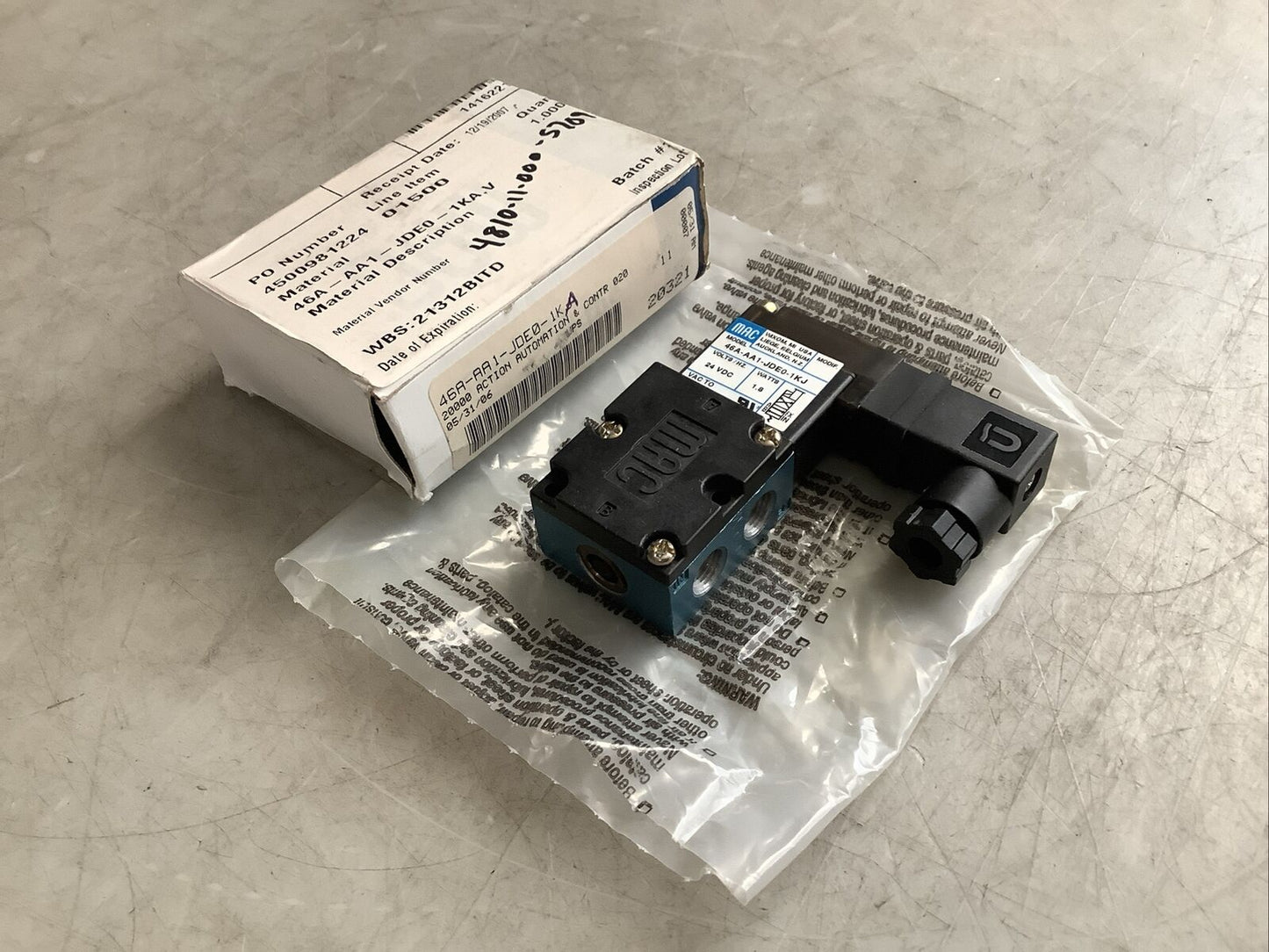 MAC 46A-AA1-JDE0-1KJ SOLENOID VALVE U3S