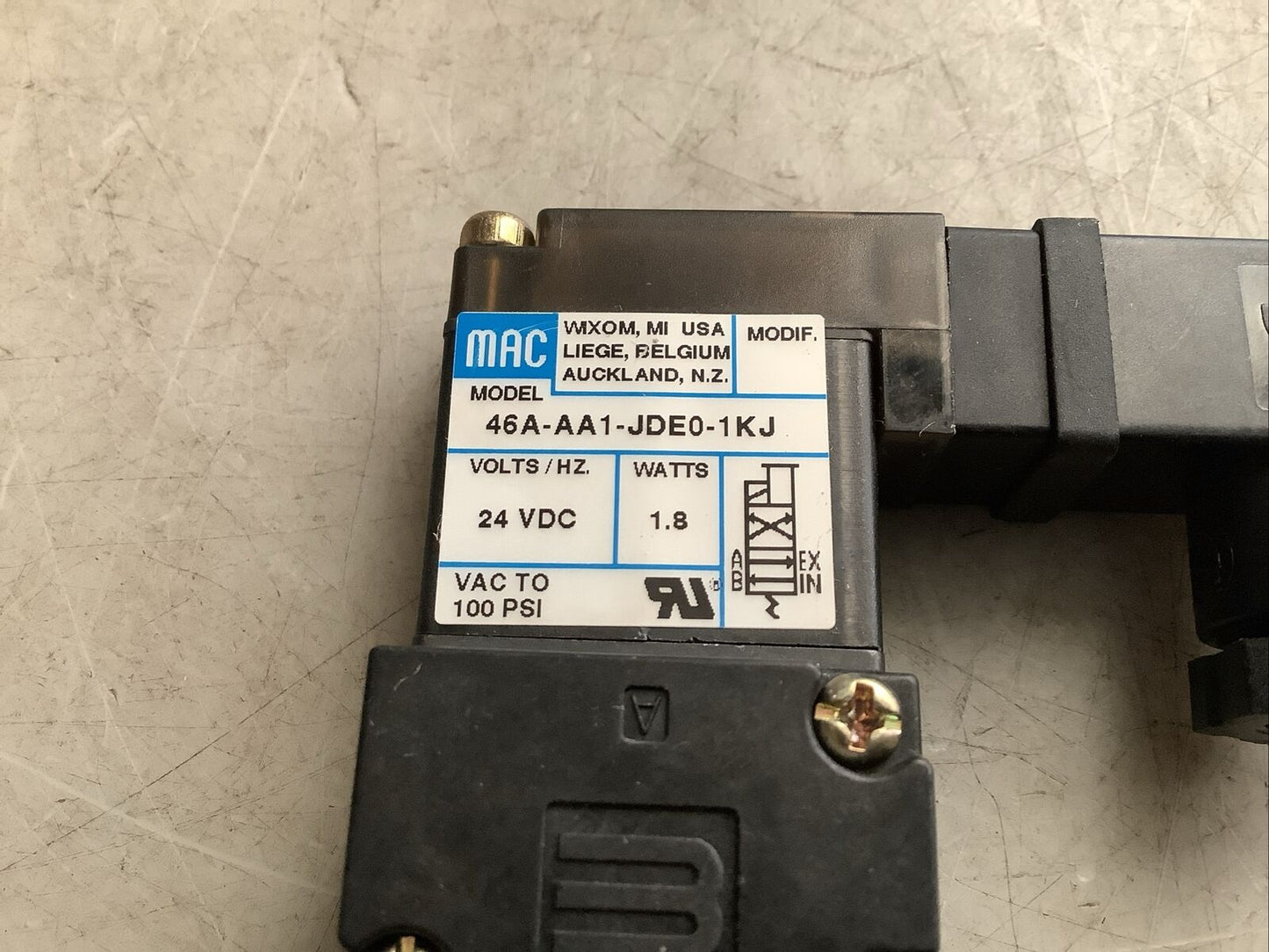 MAC 46A-AA1-JDE0-1KJ SOLENOID VALVE U3S