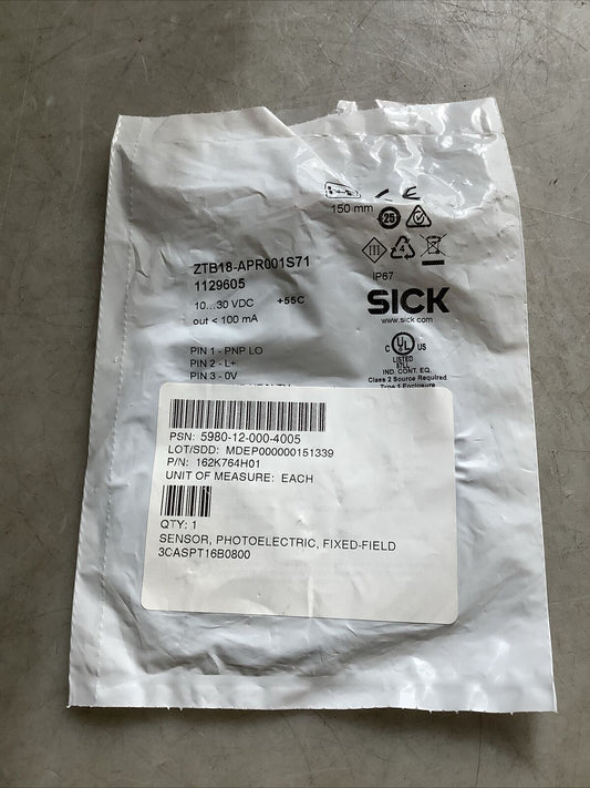 SICK ZTB18-APR001S71 1129605 PHOTOELECTRIC SWITCH U3S