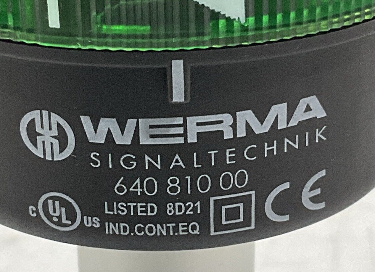 WERMA 640 810 00 RED YELLOW GREEN STACK LIGHT HORN SIGNALTECHNIK U3S