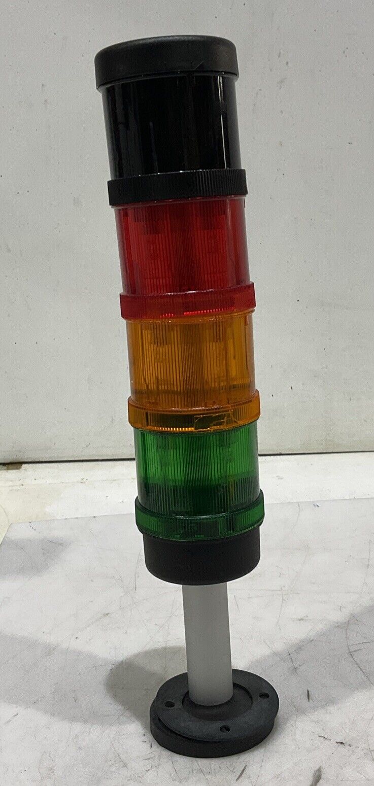 WERMA 640 810 00 RED YELLOW GREEN STACK LIGHT HORN SIGNALTECHNIK U3S