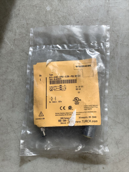TURCK BI5-G18K-AP6X-0.2M-PSG3M/S90 4670479 PROXIMITY SENSOR U3S