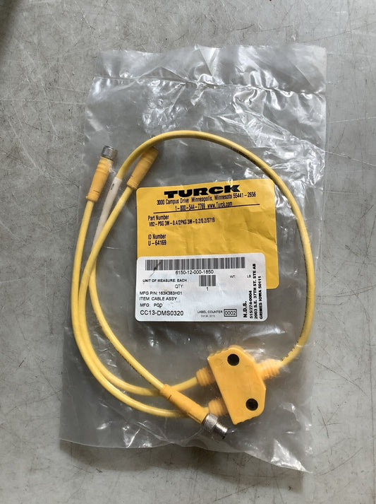TURCK VB2-PSG 3M-0.4/2PKG 3M-0.2/0.2/S719 U-64169 SPLITTER CORDSET U3S