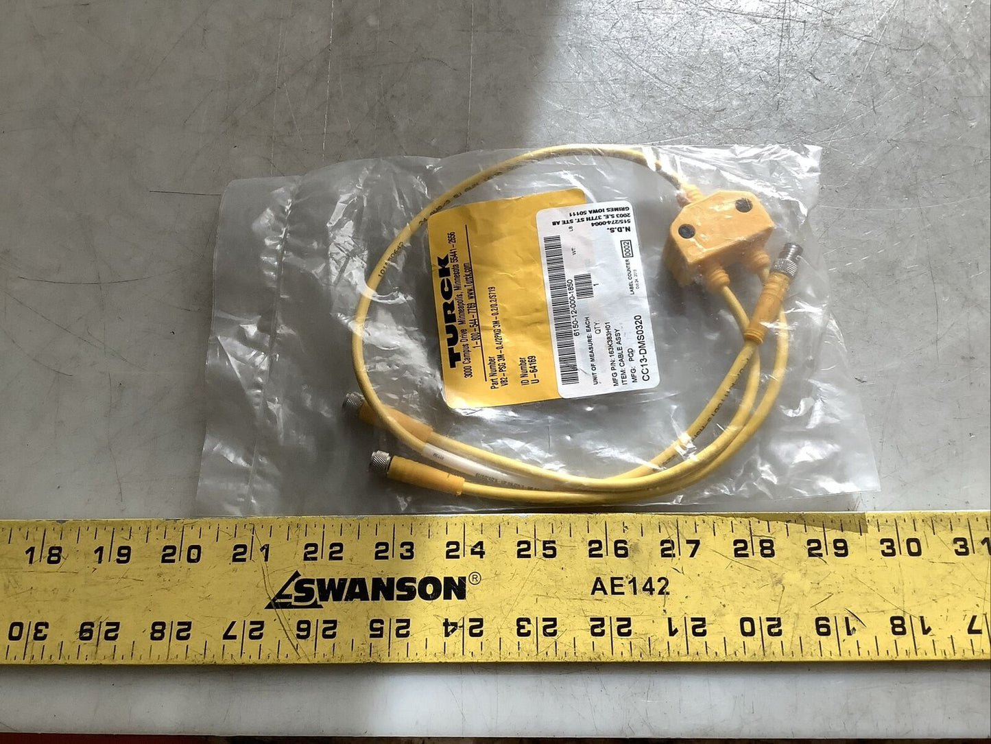 TURCK VB2-PSG 3M-0.4/2PKG 3M-0.2/0.2/S719 U-64169 SPLITTER CORDSET U3S
