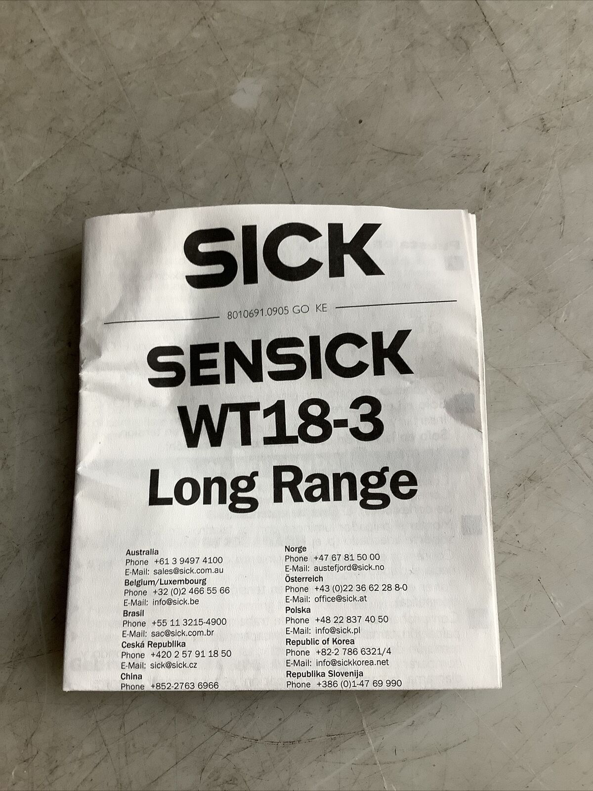 SICK WT18-3P420S32 PHOTOELECTRIC LONG RANGE PROXIMITY SENSOR 10-30V .1A U3S