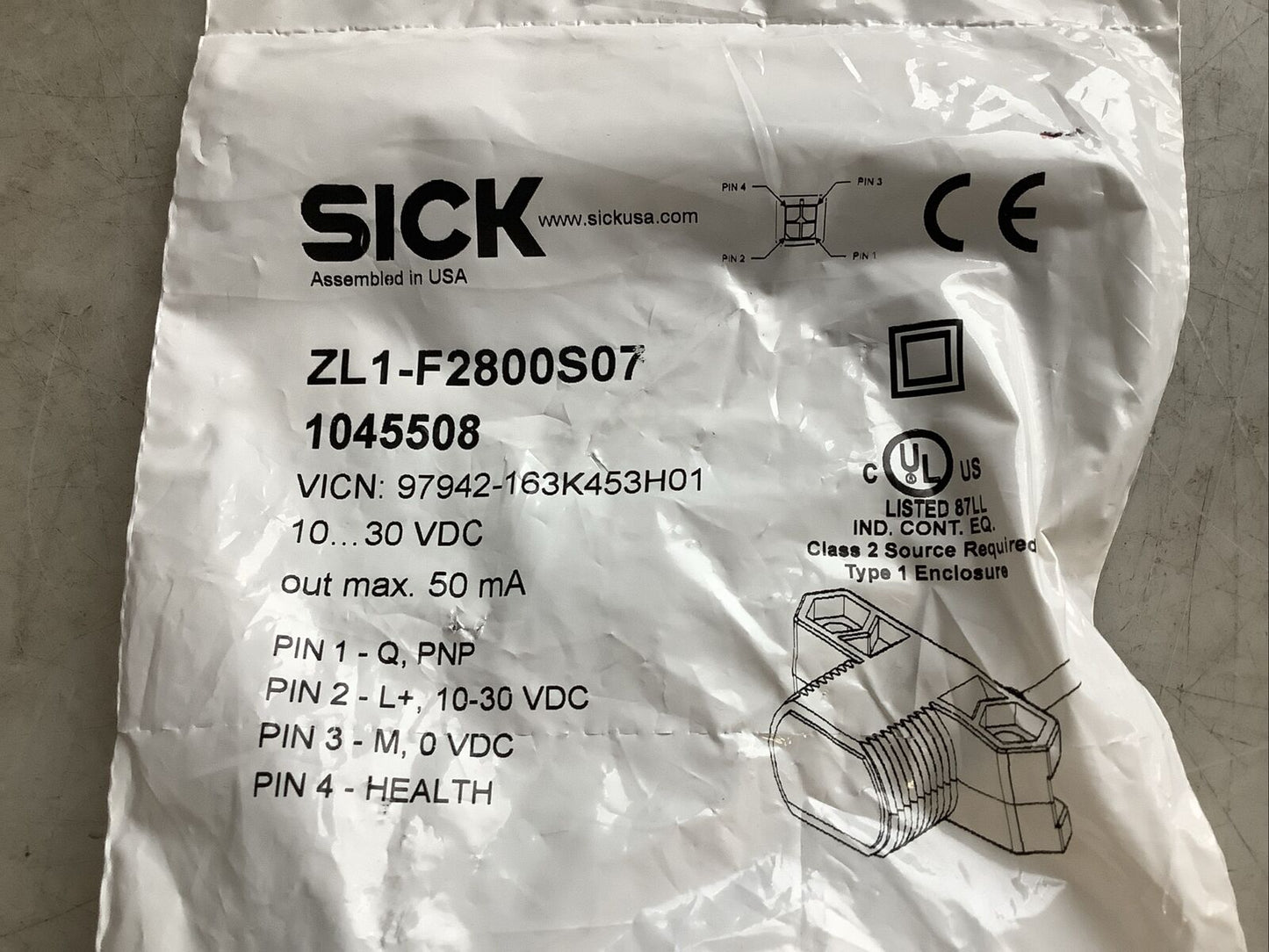 SICK ZL1-F2800S07 1045508 PROXIMITY SWITCH U3S