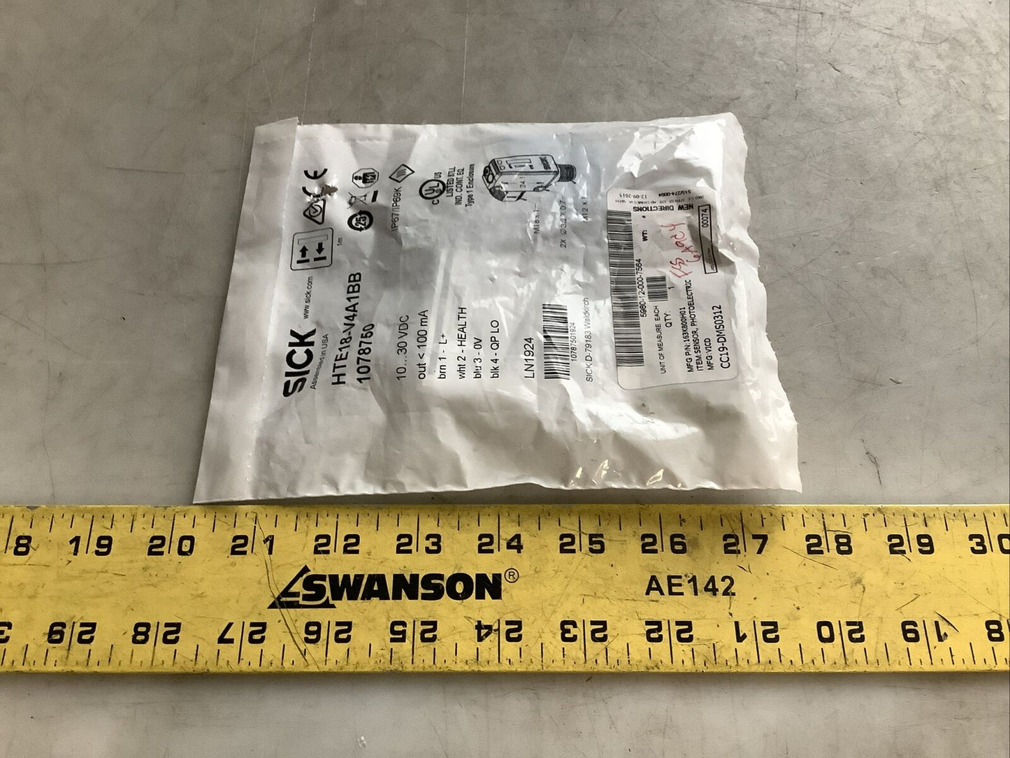 SICK HTE18-V4A1BB 1078750 PHOTOELECTRIC SENSOR SWITCH U3S