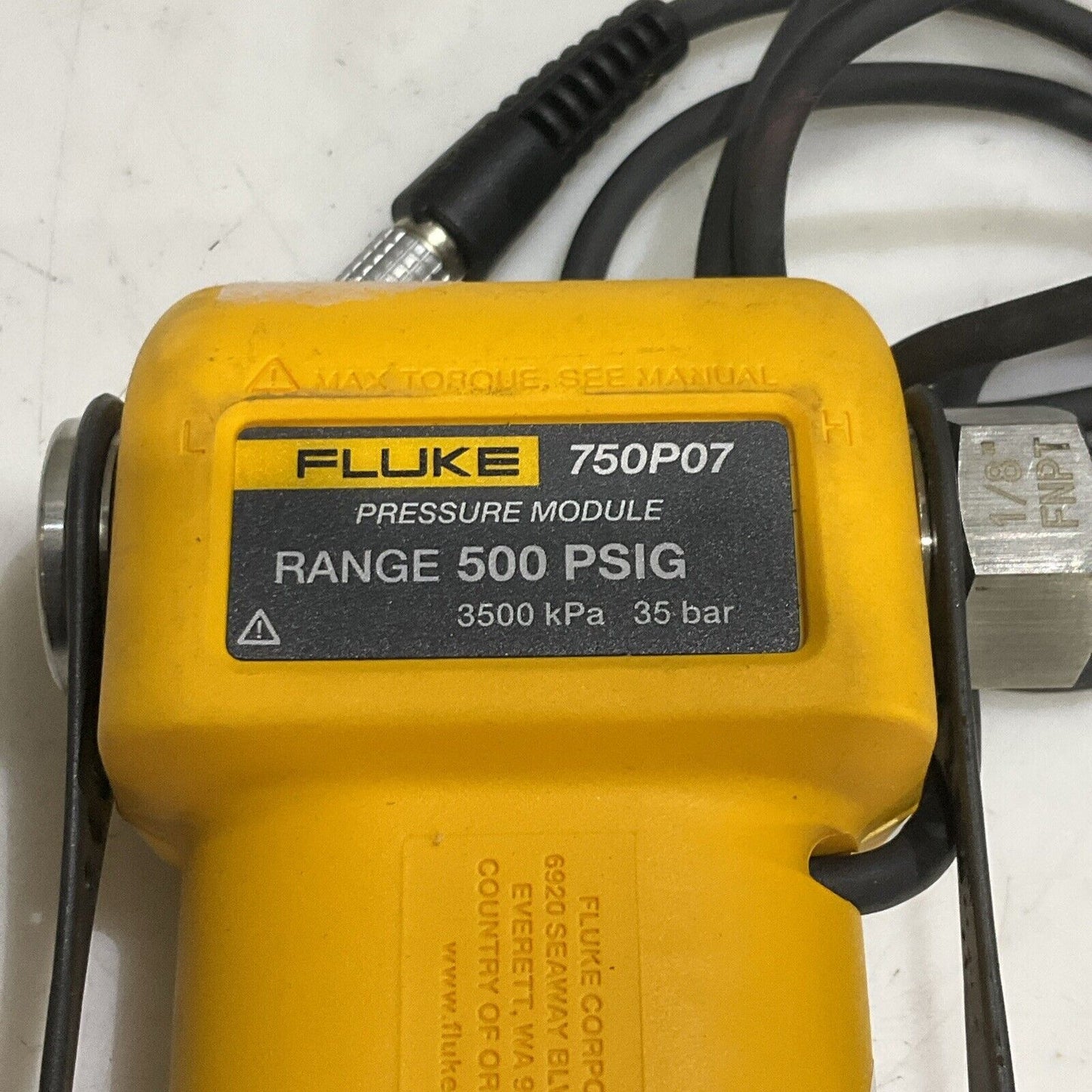FLUKE 759P07 PRESSURE MODULE RANGE 500 PSIG 3500 KPA 35 BAR S8M
