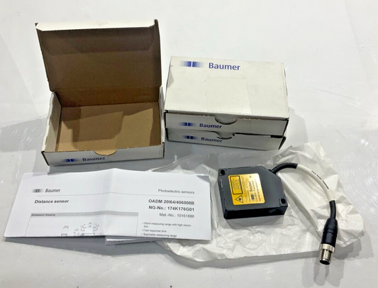 BAUMER CH-8501 174K176G01 SENSOR ASSY SHORT RANGE THICKNESS LOT OF  3 U3S