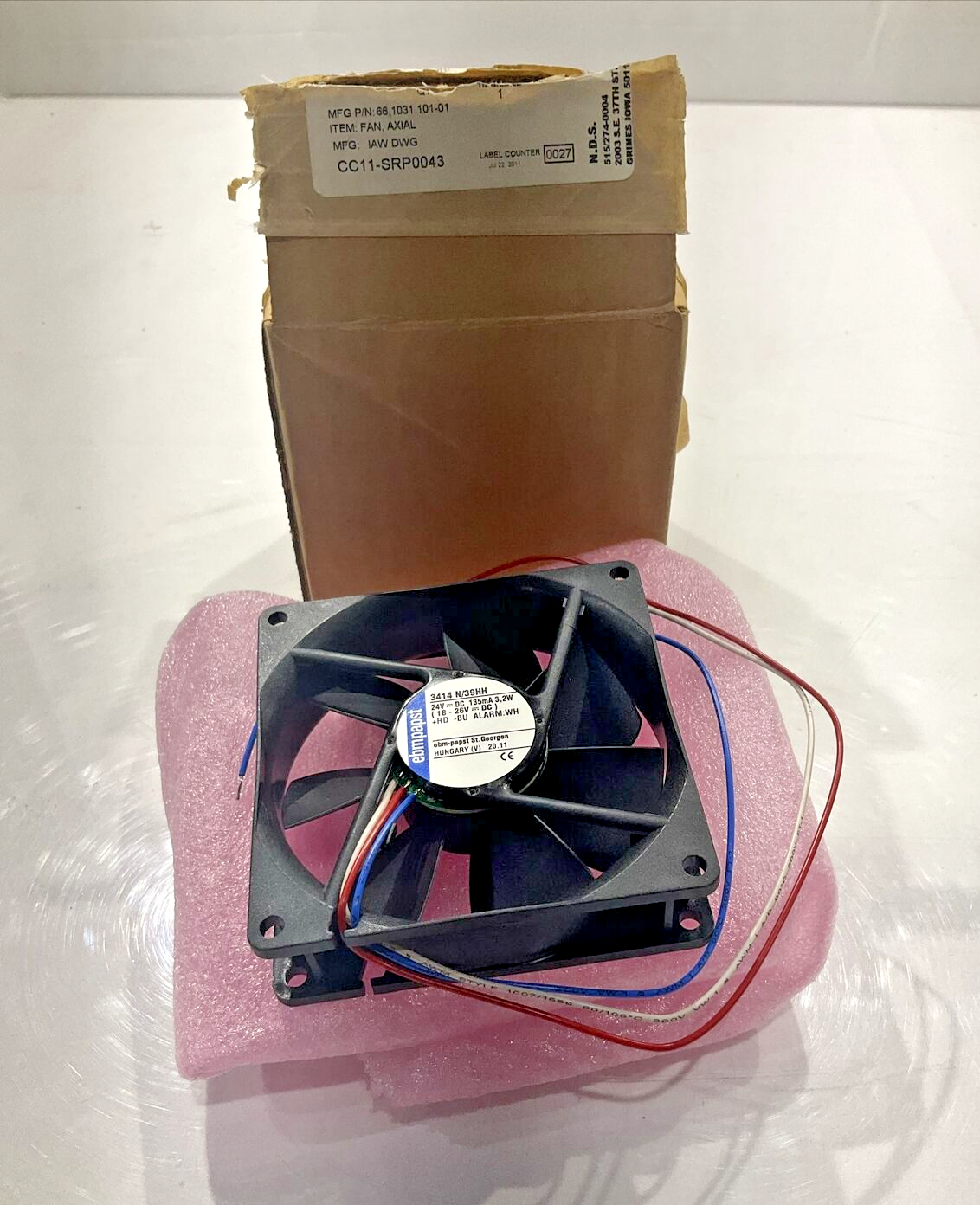 EBMPAPST  3414 N/39HH  FAN , AXIAL U3S