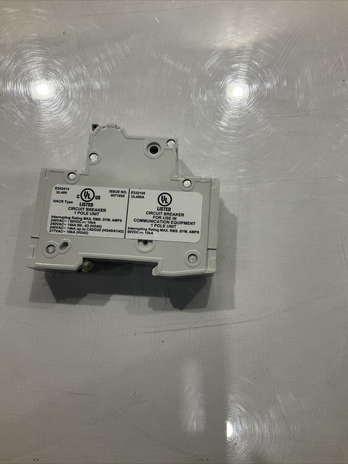 SIEMENS 5SJ4104-7HG40  CIRCUIT BREAKER 4A 1P 240V U3s