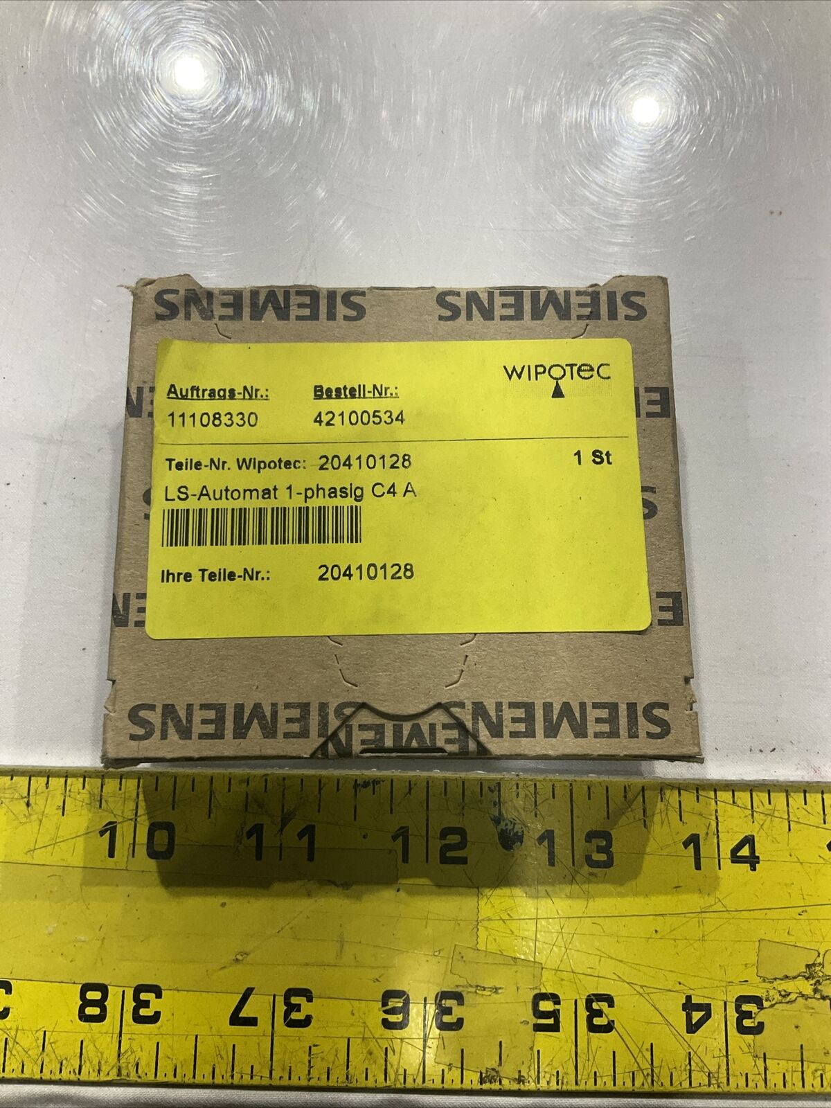 SIEMENS 5SJ4104-7HG40  CIRCUIT BREAKER 4A 1P 240V U3s