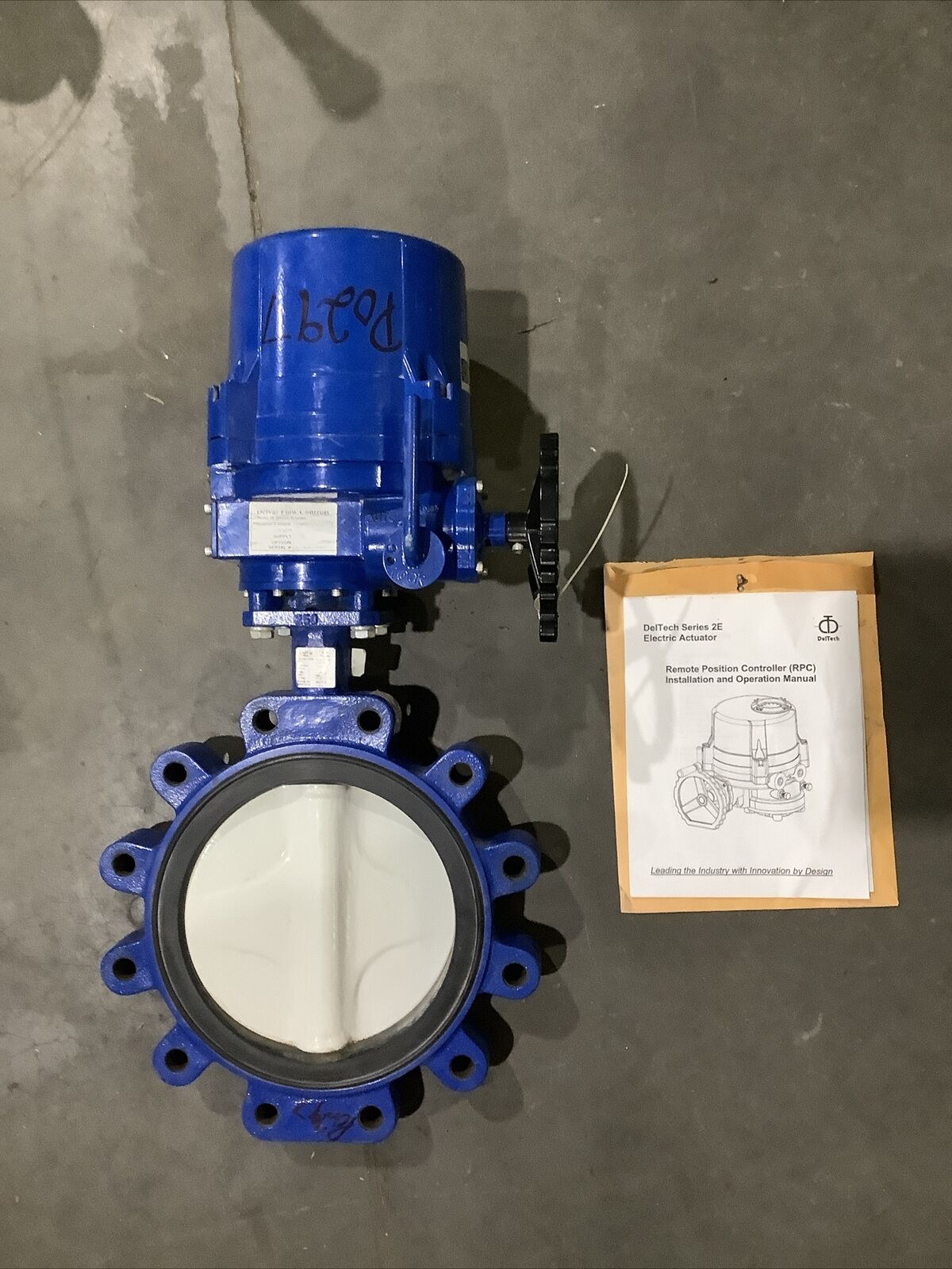 DELVAL FLOW CONTROLS SERIES 2E ELECTRIC ACTUATOR AND BUTTERFLY VALVE 10" G7T