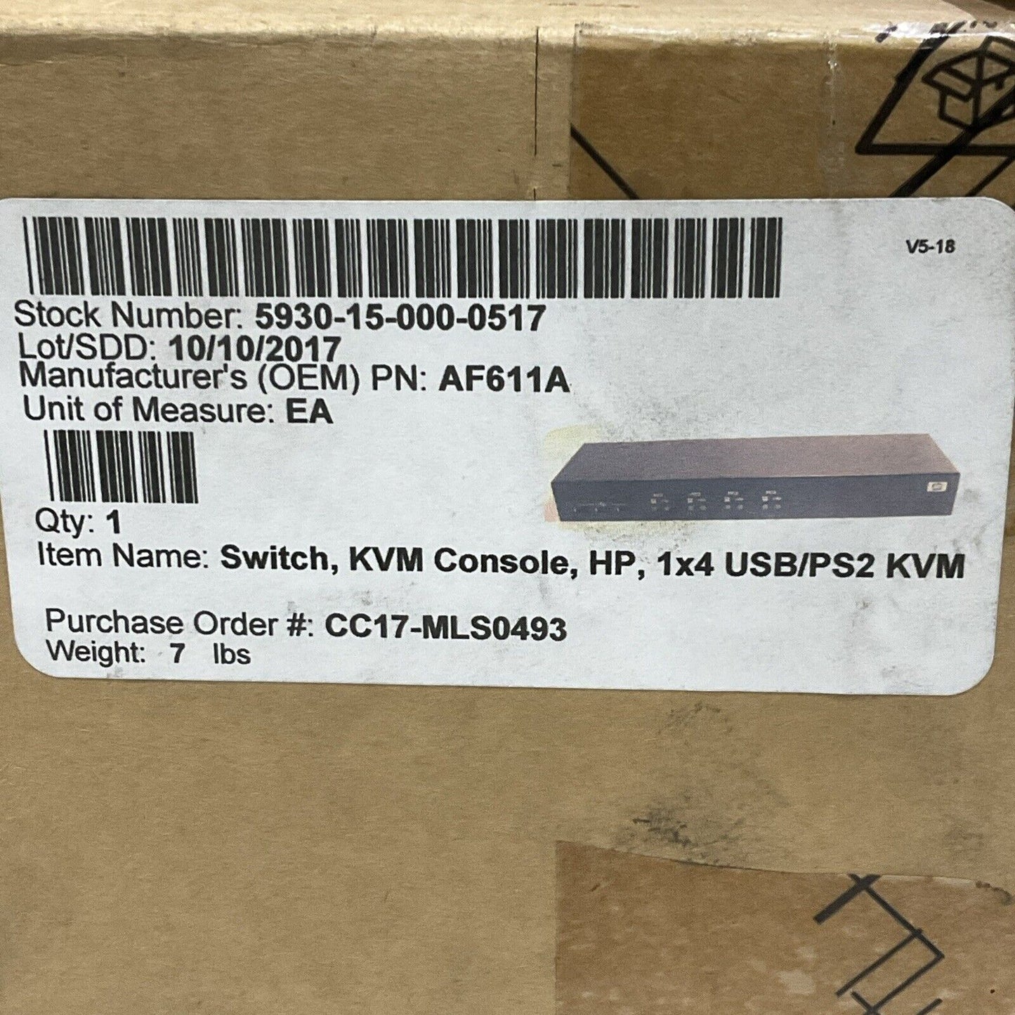 HEWLETT PACKARD 438612-001 KVM CONSOLE SWITCH KIT HP 1X4 USB/PS2 U3S