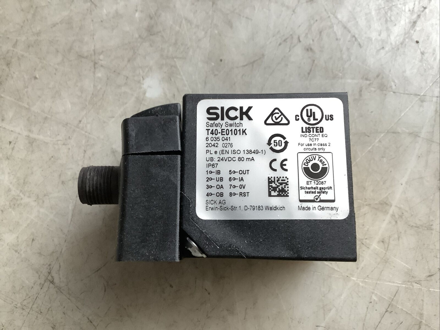 SICK 6035041 T40-E0101K SAFETY SWITCH U3S