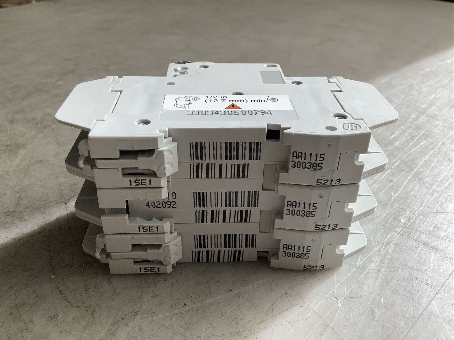 SCHNEIDER ELECTRIC 60179 MINI CIRCUIT BREAKER 3P 15A 240V MULTI 9 U3S