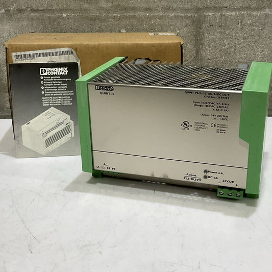 PHOENIX CONTACT QUINT 30 PS-3 X 207 AC /24DC/30/F POWER SUPPLY U3S
