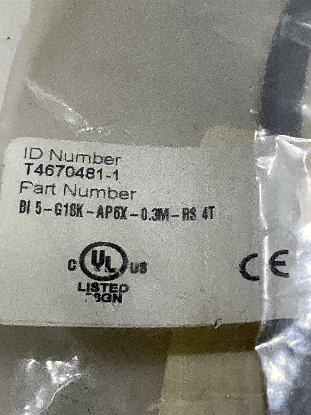 TURCK T4670481-1 BI5-G18K-AP6X-0.3M-RS 4T WIRED PROXIMITY SENSOR U3S