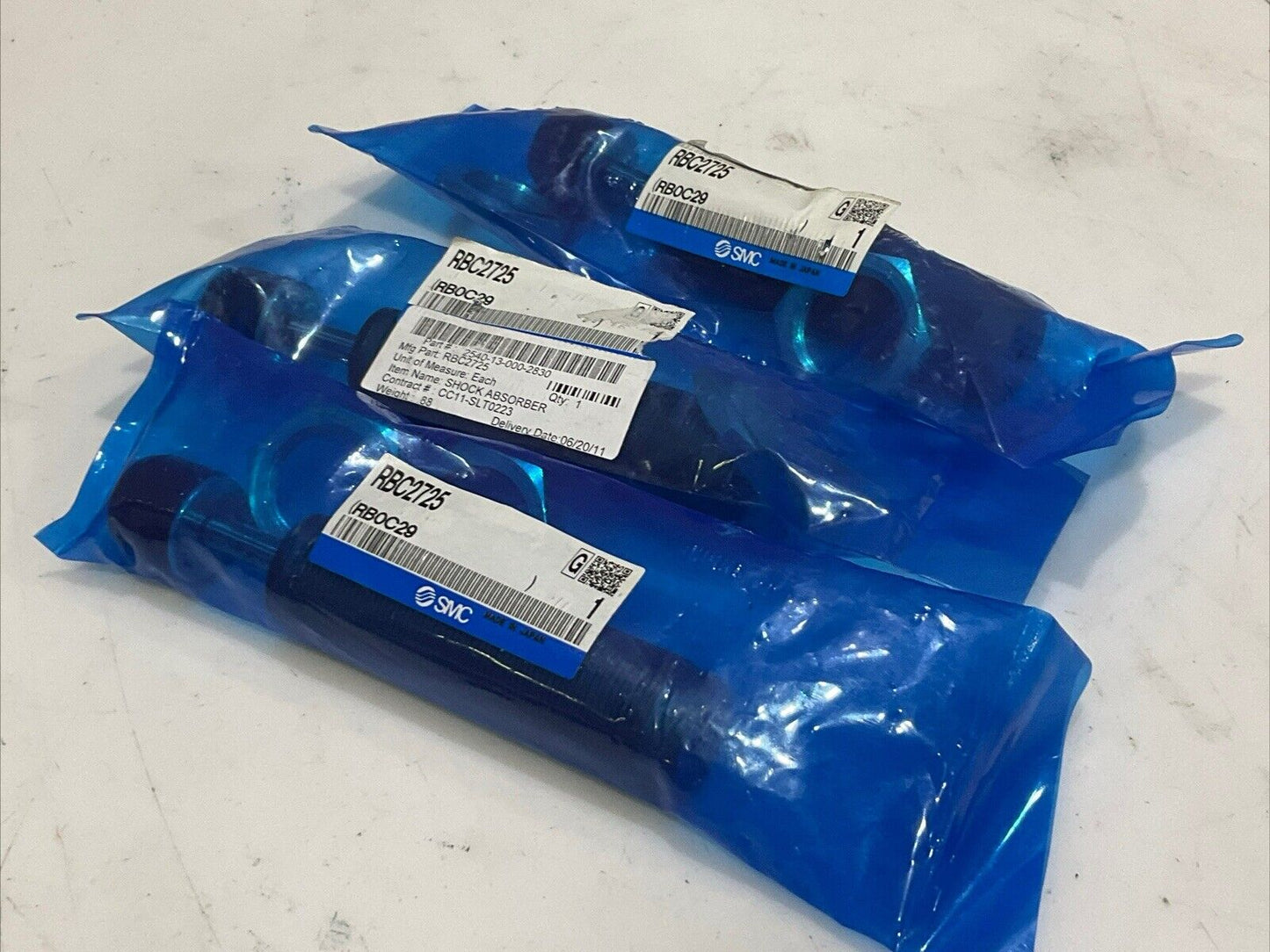 SMC RBC2725 SHOCK ABSORBER LOT OF 3 U3S