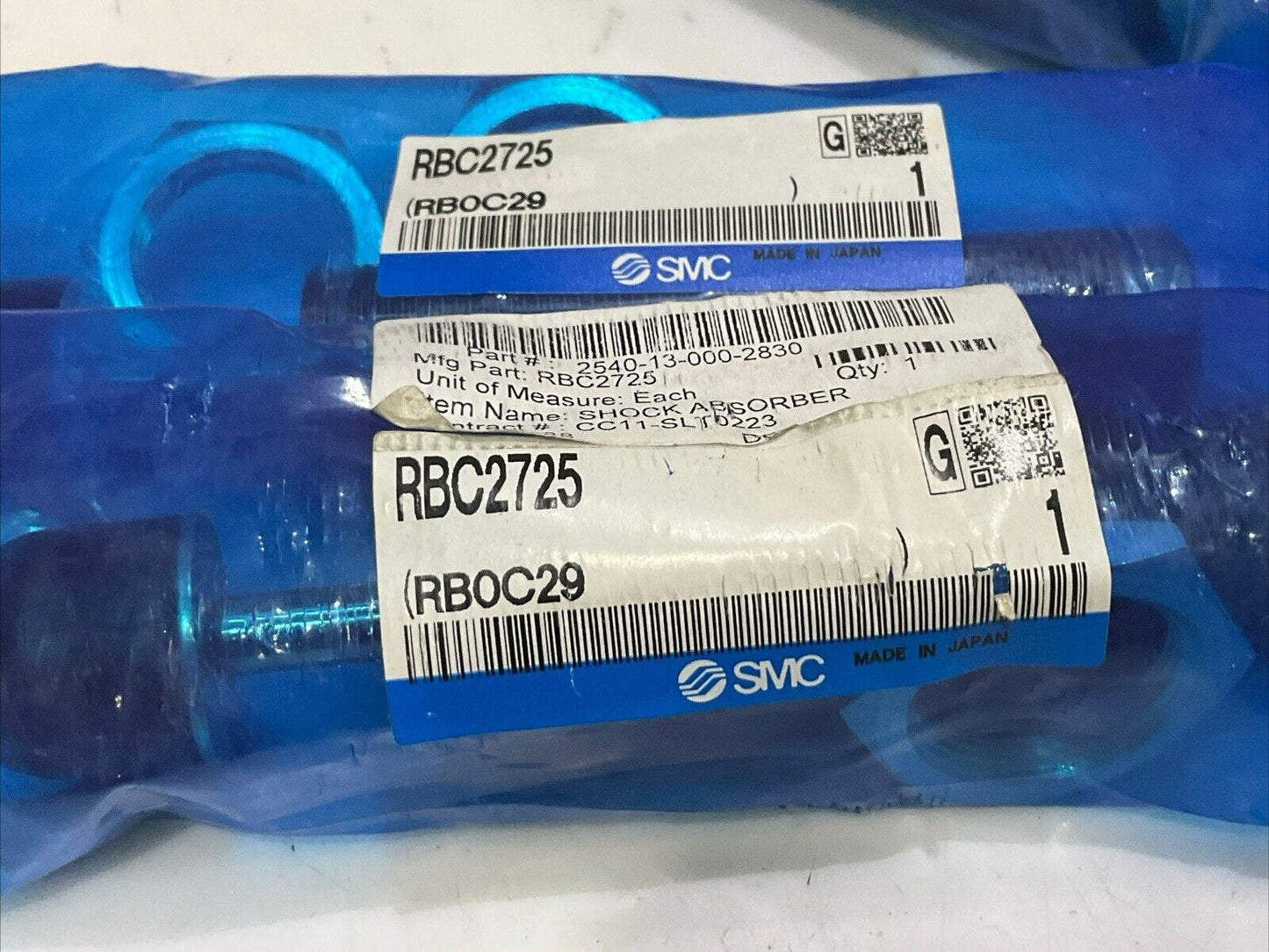 SMC RBC2725 SHOCK ABSORBER LOT OF 3 U3S