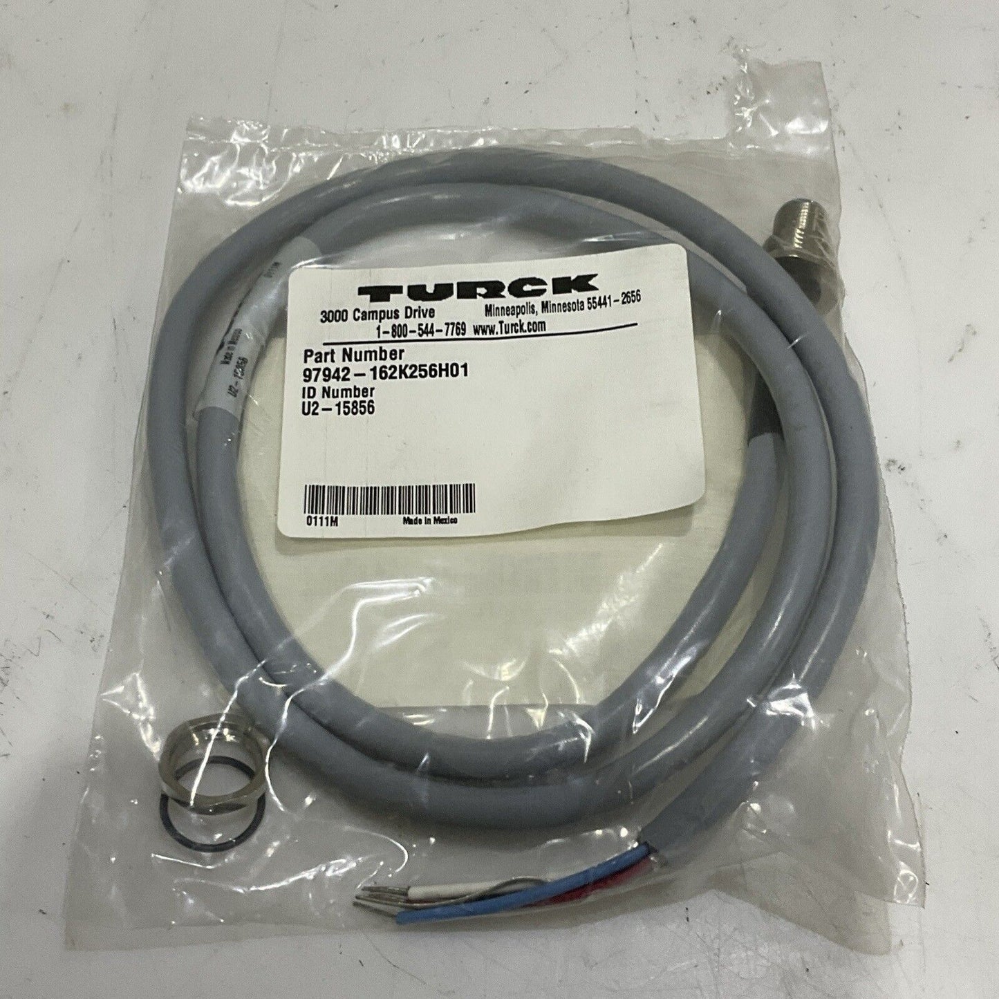 TURCK U2-15856 INDUSTRIAL ETHERNET CABLE ASSEMBLY CAN IN MALE BULKHEAD L=1M U3S