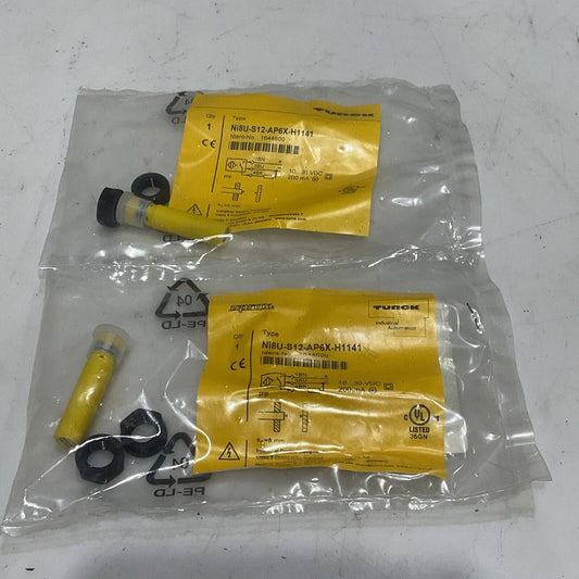 TURCK NI8U-S12-AP6X-H1141 INDUCTIVE SENSOR M12 10-30 VDC 200MA LOT OF 2 U3S