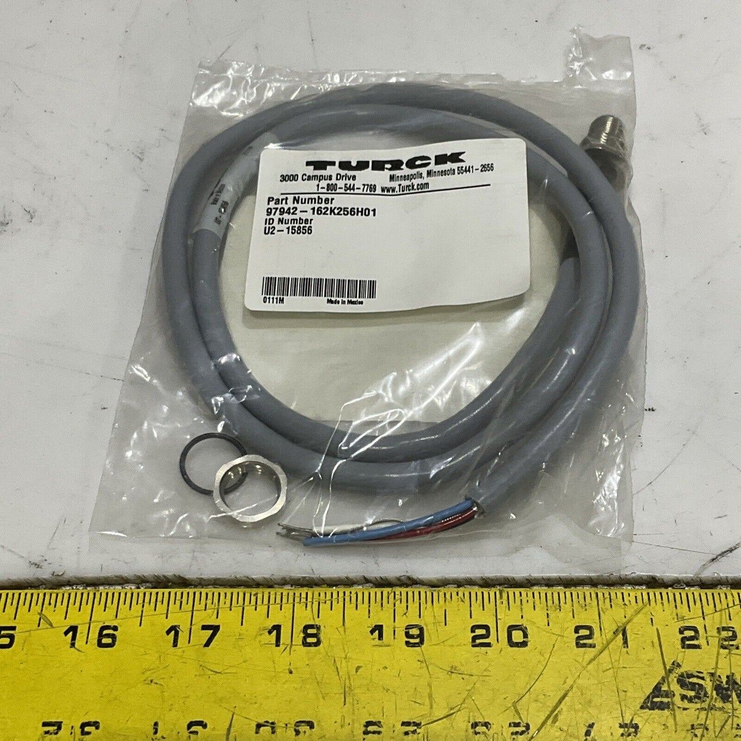 TURCK U2-15856 INDUSTRIAL ETHERNET CABLE ASSEMBLY CAN IN MALE BULKHEAD L=1M U3S