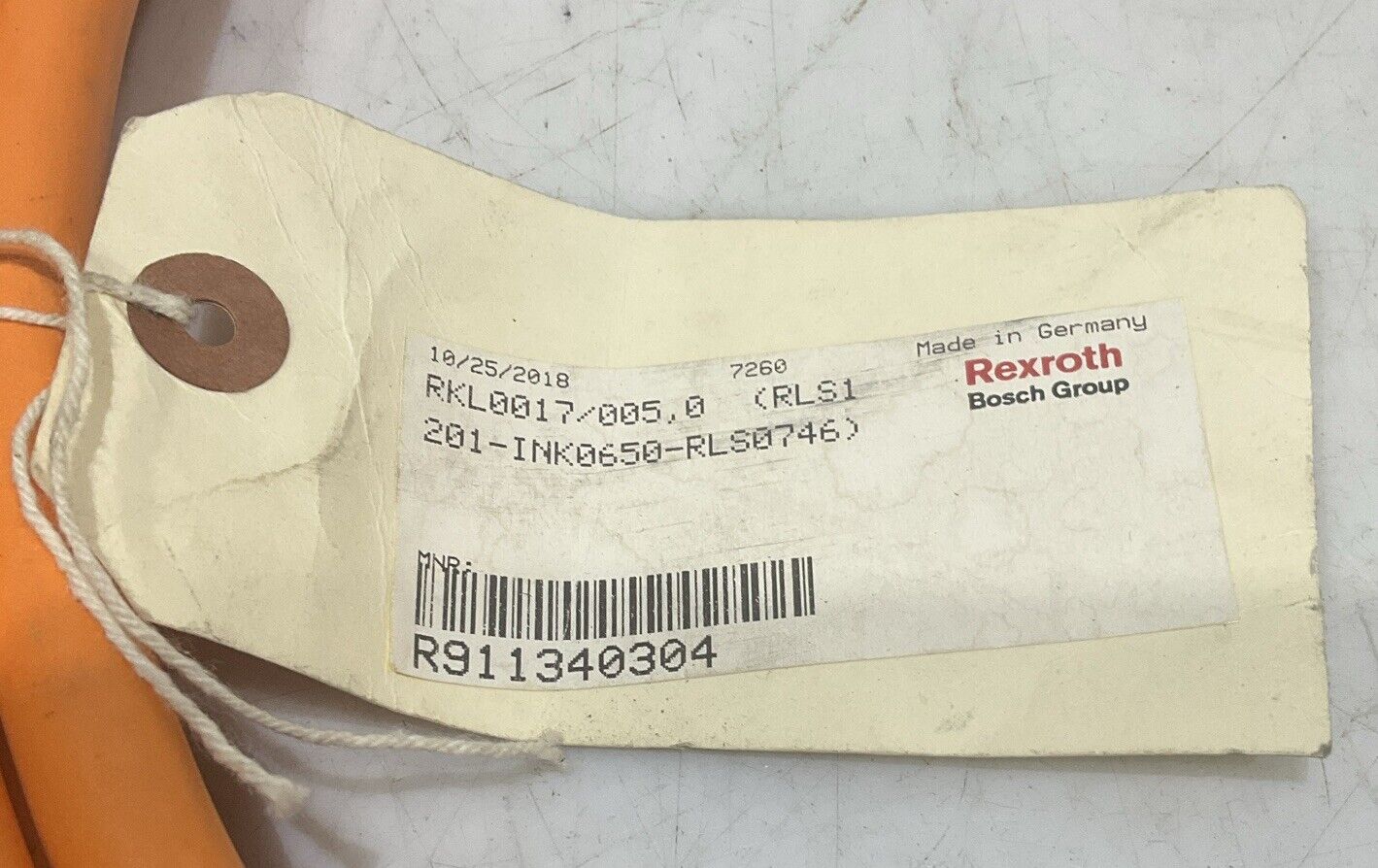 REXROTH RKL0017/005 RLS1 201-1NK0650-RLS0746 CABLE ASSEMBLY U4M