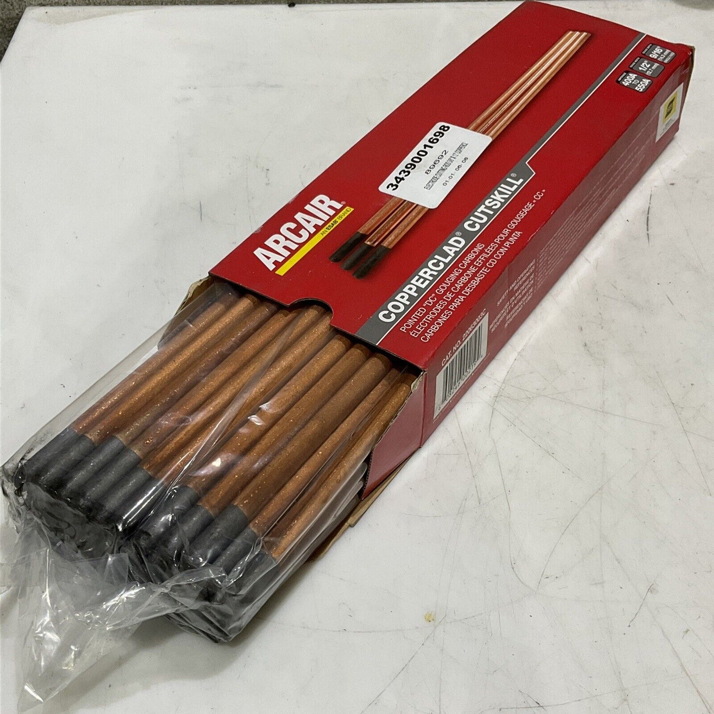 ARCAIR 22063003C COPPERCLAD CUTSKILL ELECTRODE CUTTING ROD 3/8” X 12” 4.5LB 373