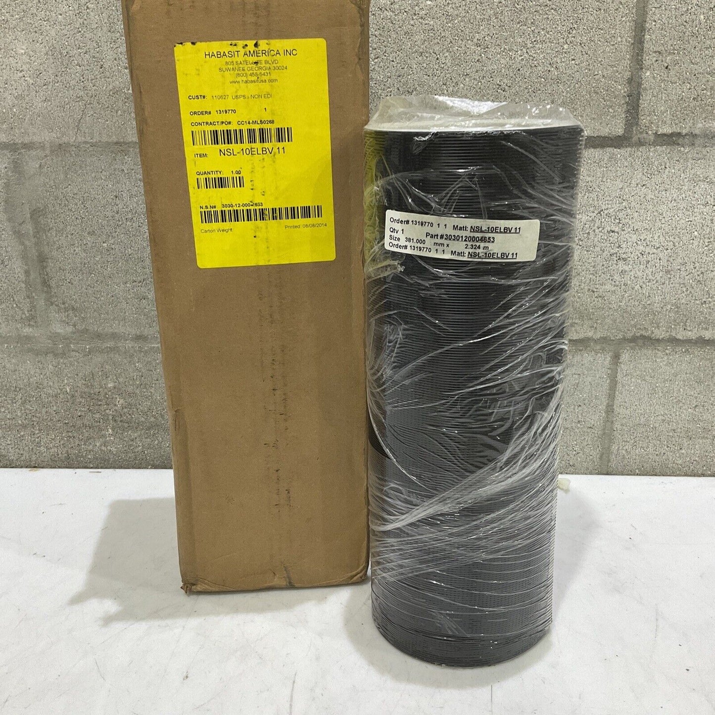 HABASIT AMERICA NSL-10-ELBV 11 CONVEYOR BELTING 381 MM X 2.324 M U3S