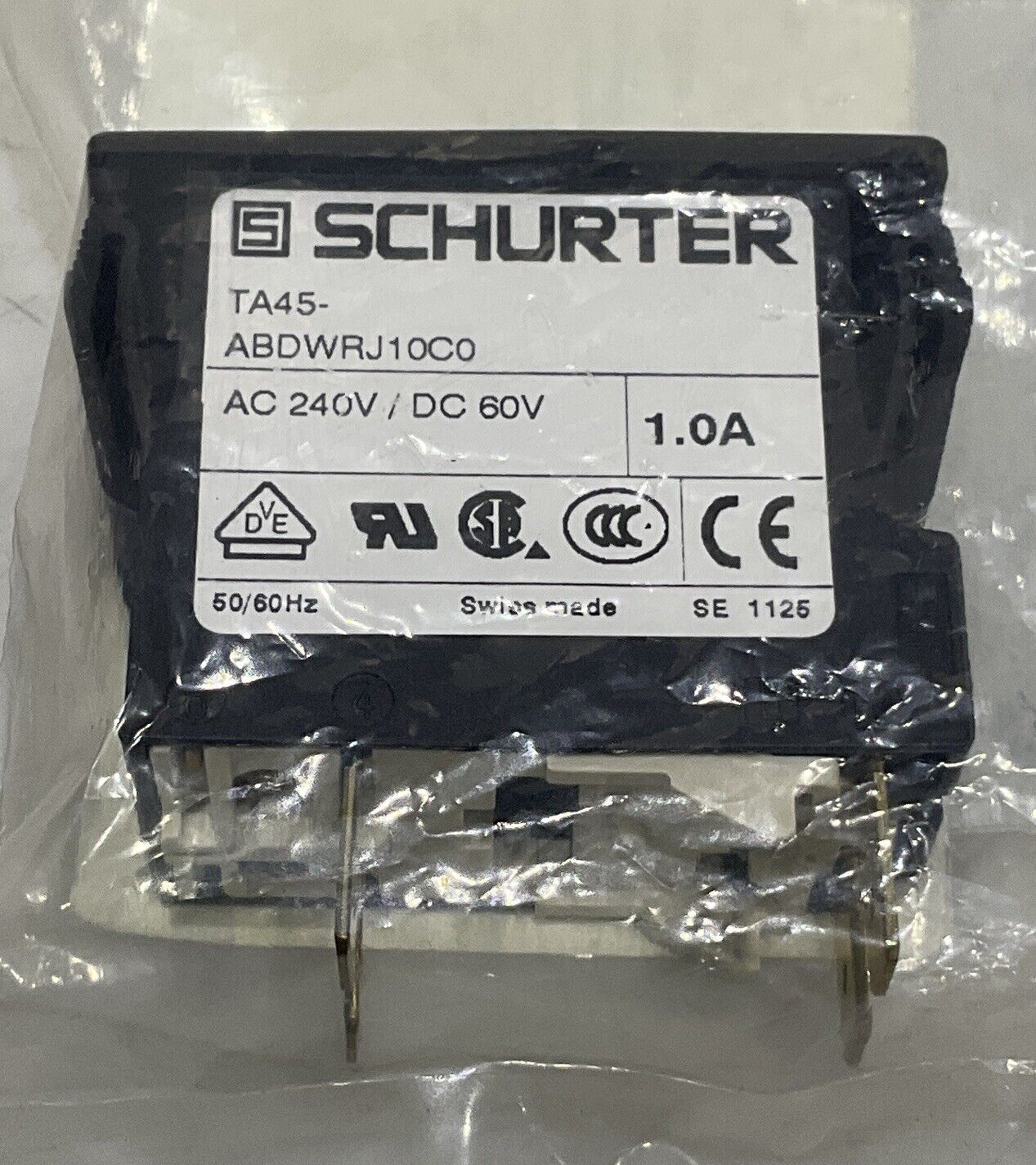 SCHURTER TA45-ABDWRJ10C0 240VAC 60VDC CIRCUIT BREAKER U3S