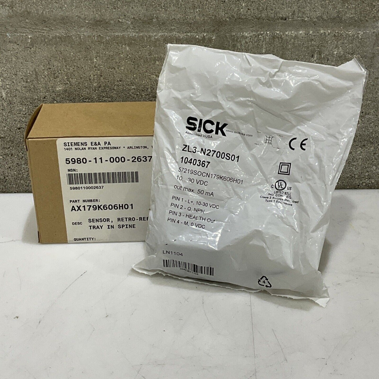 SICK ZL3-N2700S01 1040367 PHOTOELECTRIC SENSOR SWITCH U3S