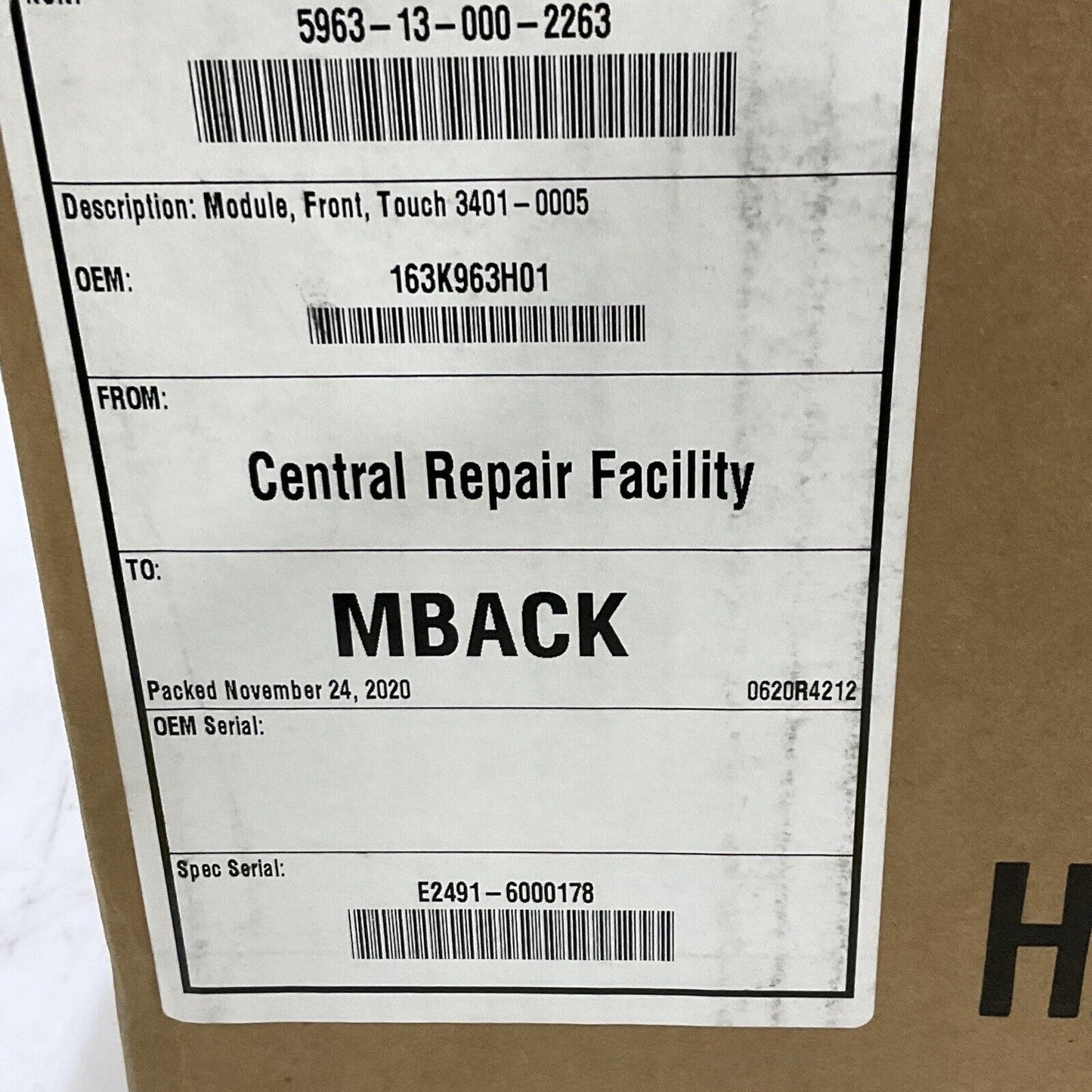 LENZE EL 1700 3401-005 FRONT TOUCH MODULE U3S